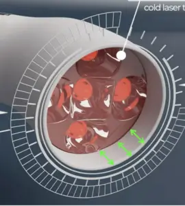 Image showing the HelioPet device and the lip of the device