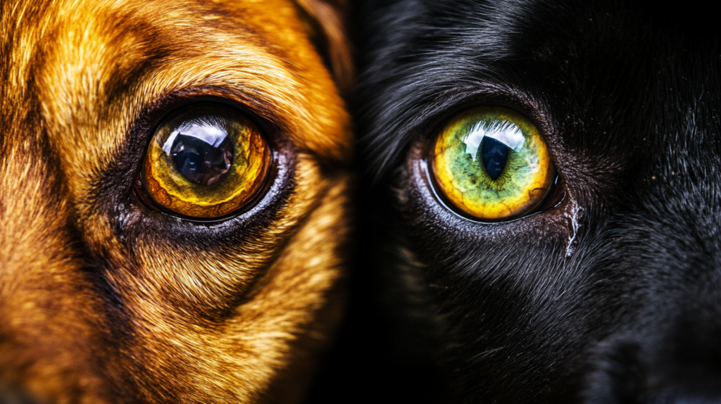 two dog eyes
