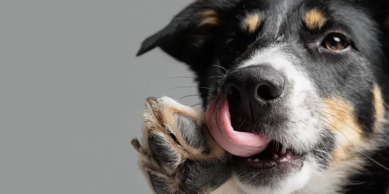 Dog with tongue sticking out