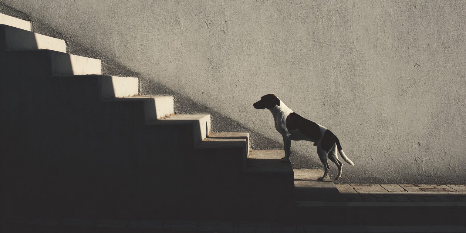 Dog with arthritis willingness to climb stairs