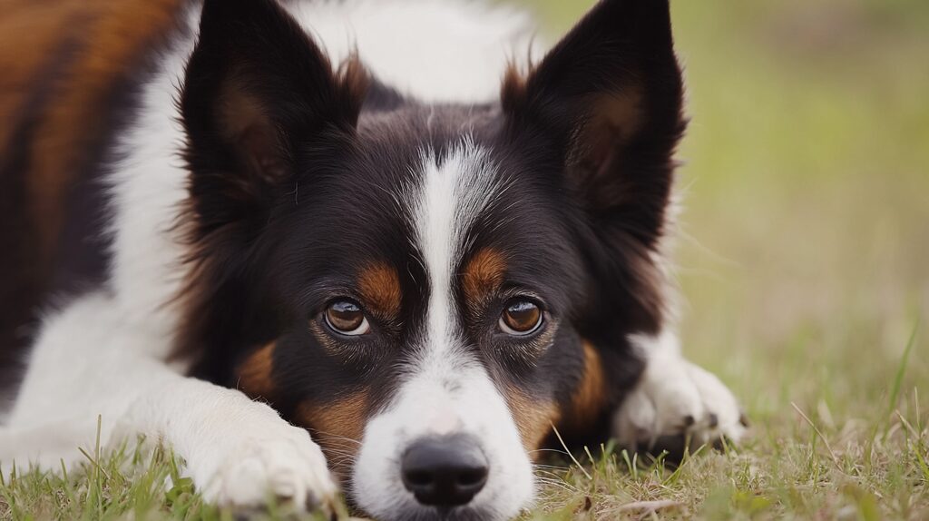 Relaxed dox on grass