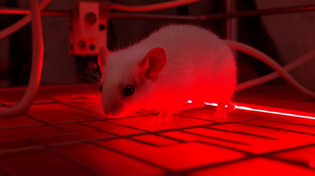 rat in red light