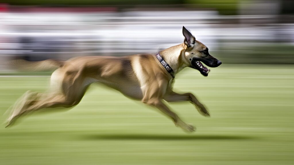 Dog running fast